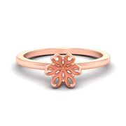 Semi Mount Tulip Six Prong Solitaire Engagement Ring